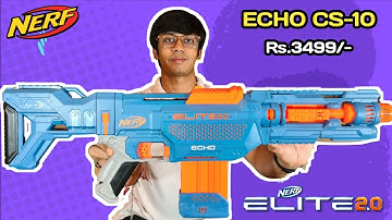 [REVIEW] Nerf Elite 2.0 Echo CS-10 Unboxing ,Review & Firing Test | Nerf Elite 2.0 Blaster.