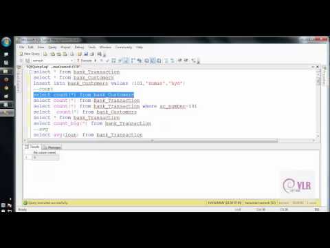 sum avg max min count funtction sql server-vlr training