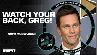 Greg Olsen’s got ONE EYE on Tom Brady’s arrival … to broadcasting 😂 | The Pat McAfee Show