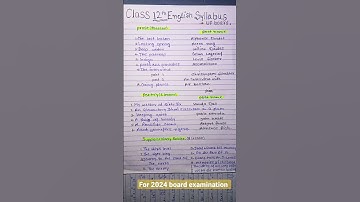 class 12th english syllabus 2022