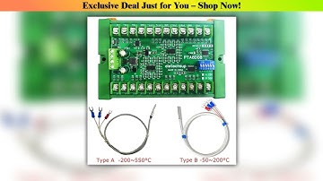 Limited 8Channel DC8-30V PT100 RTD RS485 Temperature Sensor Acquisition Module Rep NTC K Thermocoup