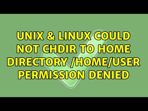 Unix & Linux: Could not chdir to home directory /home/user: Permission denied