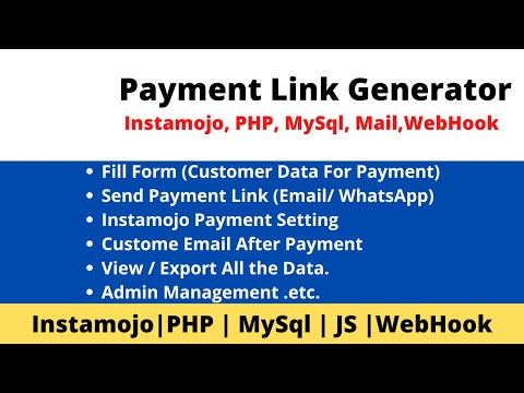 Payment Link Generator Instamojo | PHP | MySql | WebHook | Quanta Infotech | Dipu Singh