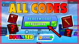 *NEW* ALL NEW WORKING CODES FOR BLADE BALL (Blade Ball November Codes) | [UPD] Blade Ball | Roblox