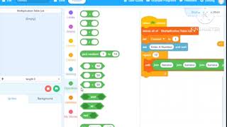 Multiplication Table in Scratch Programming