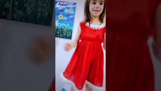 A simple red dress for Kids فستان احمر بسيط وسهل للصغار