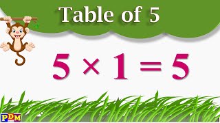 Table of 5 | Table of Five |Learn Multiplication Table of 5 x 1 = 5,Times Tables Practice in English
