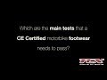 Tcx boots the ce certification of a motorbike footwear