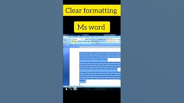 clear formatting in ms word #shorts #india