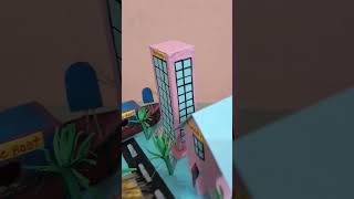 Different types of house#project#The cardboard house#best out of waste cardboard & broom#kids#craft