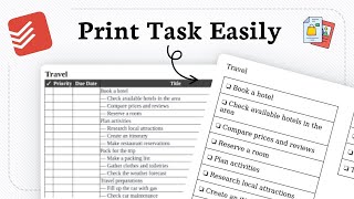 How to print a Todoist list (Simple Print Workflow)