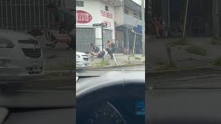 Man Separates Dogs After Encounter