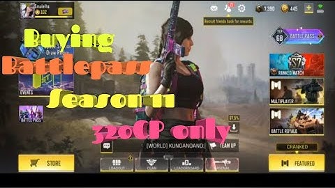 Buying Battlepass Season 11 only 320CP