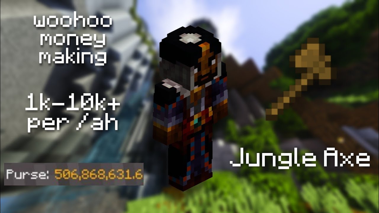 Simple MoneyMaking Method with Jungle Axe Hypixel Skyblock YouTube