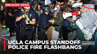 UCLA Campus standoff: Police attempt to disperse anti-war solidarity encampment