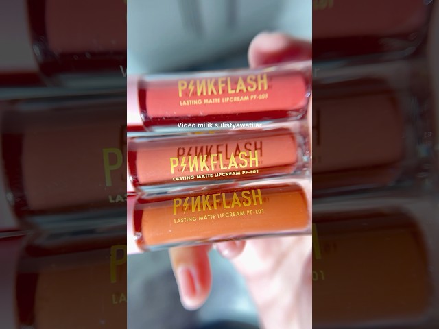 Pinkflash matte lip cream #makeup #feedshorts #pinkflash #lipcream #lipcreammatte #lipcreammurah class=