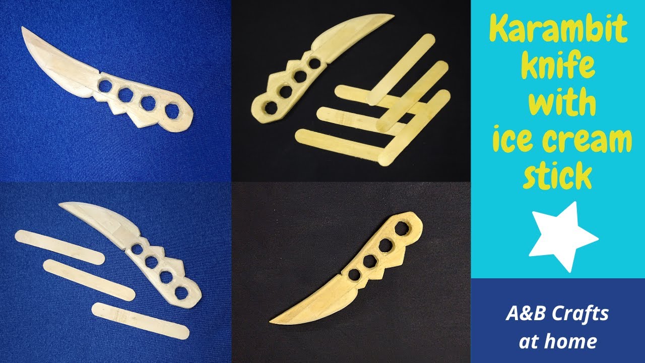 popsicle stick karambit easy YouTube