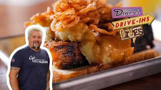 Guy Fieri Eats at Hullabaloo Diner in Texas (THROWBACK) | Diners, DriveIns and Dives | Food Network