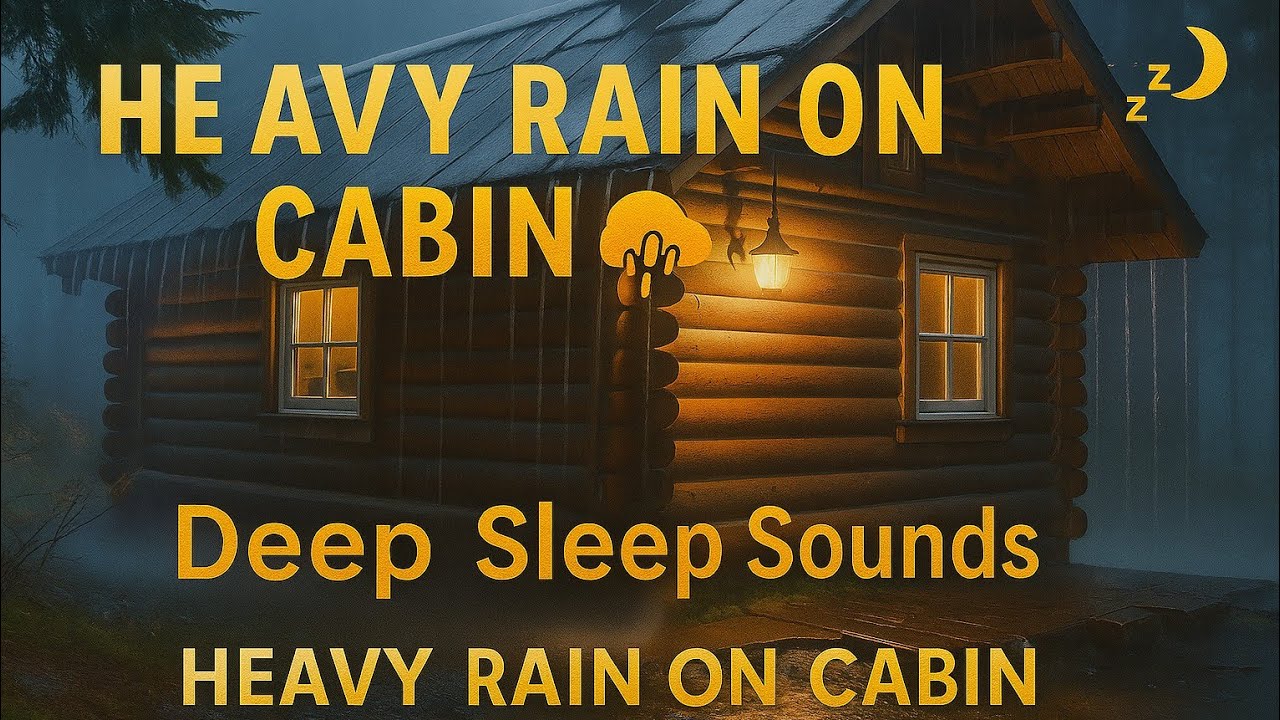 Heavy Rain on Cozy Log Cabin 🌧️ | Relaxing Rain Sounds for Deep Sleep ...