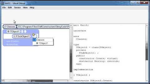 Visual Pascal - SubObject element