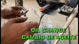 CAMBIO DE ACEITE MOTO DE ENDURO!!