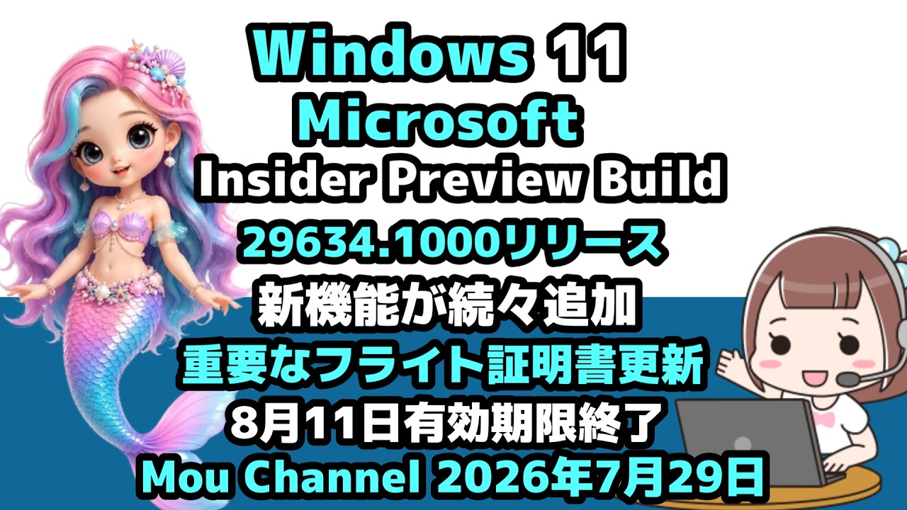 Windows11  その1 Windows 11 ○ Microsoft ○ Insider Preview Build 29634.1000