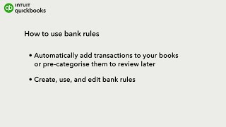 How to use bank rules