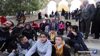 TÜRK HEYETİ FİLİSTİN'DE SEVGİ GÖSTERİLERİYLE  KARŞILANDI