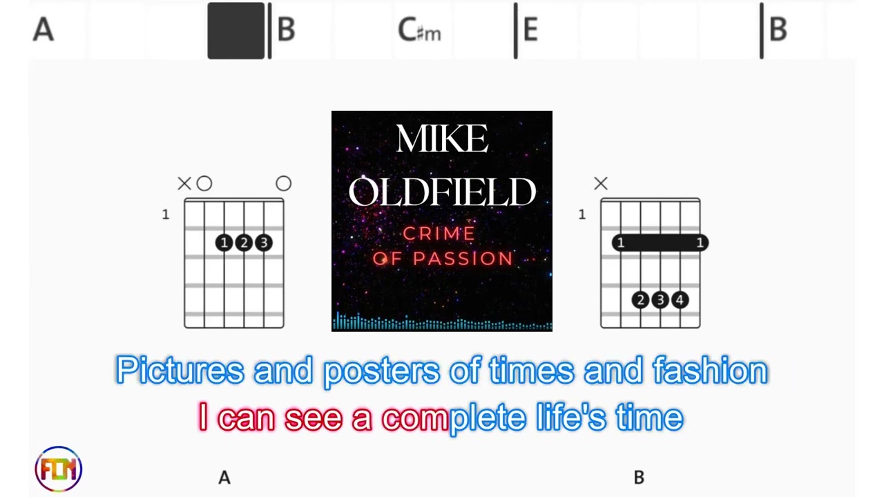 MIKE OLDFIELD Crime Of Passion FCN GUITAR CHORDS & LYRICS