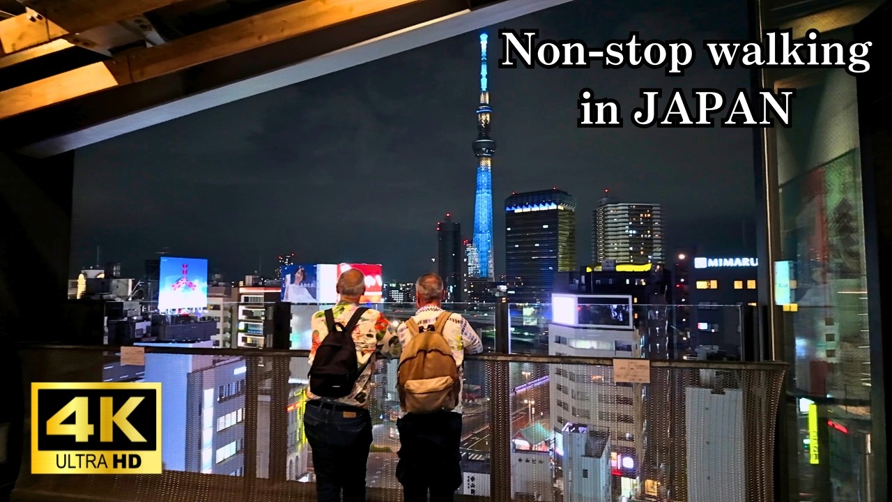【東京】雷門から東京スカイツリーへ 夜の浅草散歩 　Night Walk Asakusa → TOKYO Skytree