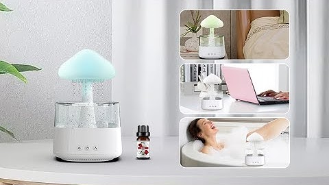 How to use essential oil diffuser rain cloud air humidifier with night light?
