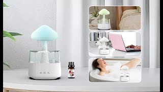 How to use essential oil diffuser rain cloud air humidifier with night light?