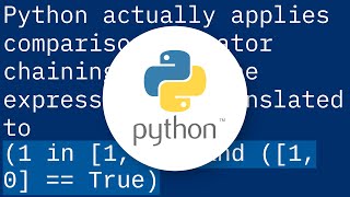 Why does (1 in [1,0] == True) evaluate to False?