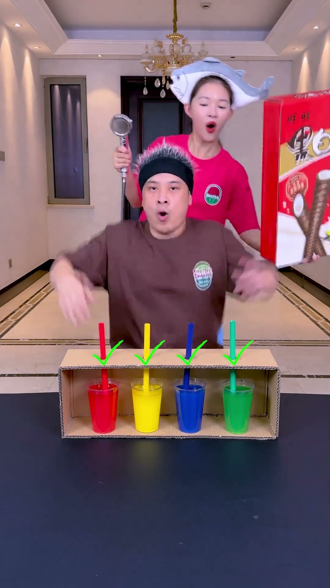 Color Matching Challenge, The Chance Of Success Is Too Small#Funnyfamily #Partygames #Funny #Shorts
