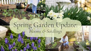 Let's take a peaceful Garden Tour to admire the Blooms \& growing Vegetables | Spring Garden Update!