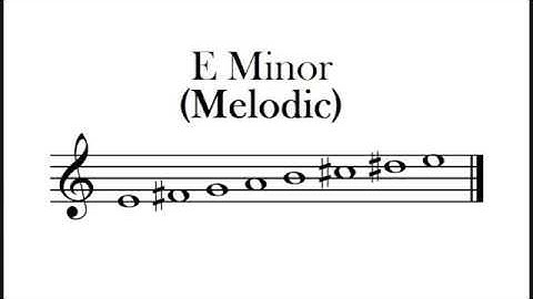 E Melodic Minor Scale