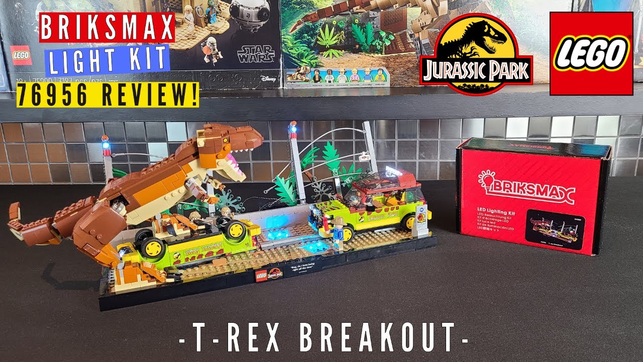 LEGO T-Rex Breakout 76956 Light Kit from Briksmax Review!