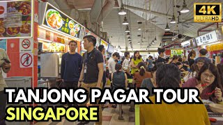 MARKET IN CBD?? Tanjong Pagar Plaza & Park Tour ~ Singapore Walking Tours [4K]