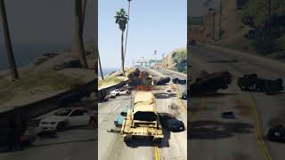Ukrainian so1 tank attack on Russian military vehicles air base GTA 5