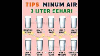 Tips minum Air  putih 3 liter 1 hari