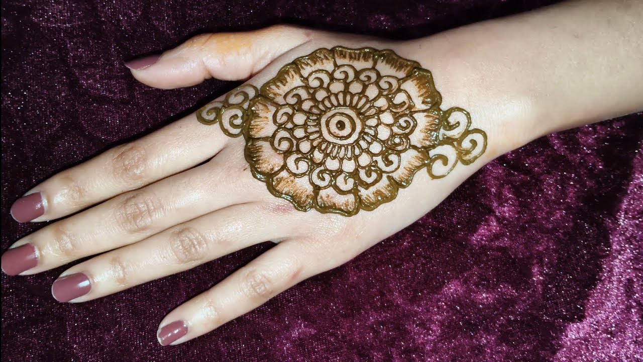 🌷​Simple Back Hand Mehendi Design for Beginners​.   🌿Easy Floral Mehendi.