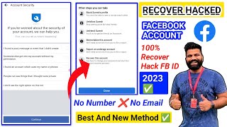 Recover Hacked Facebook Account Whitout Email and Password 2023 || How to Recover Facebook Account