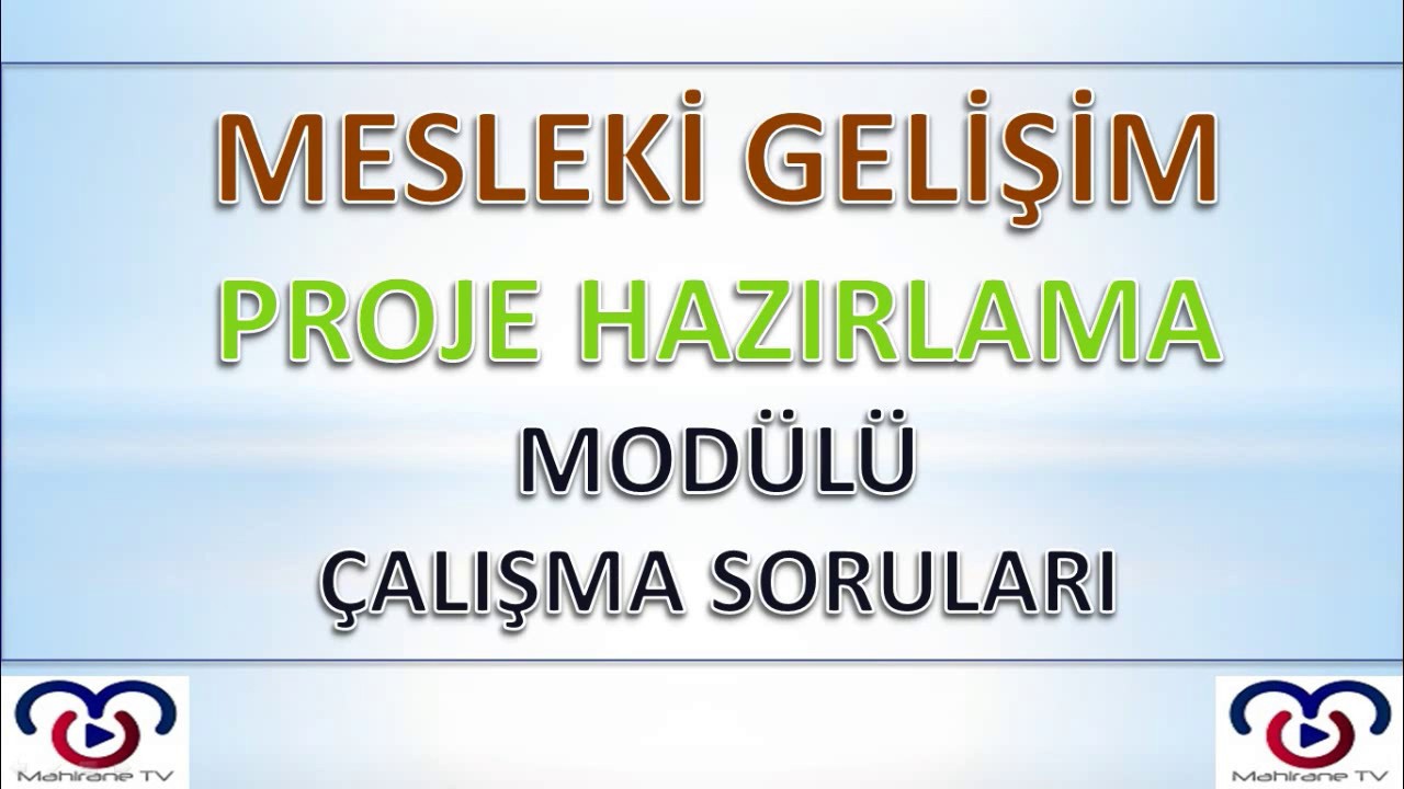 Mesleki Gelisim Proje Hazirlama Modulu Yeni 1 Donem 2