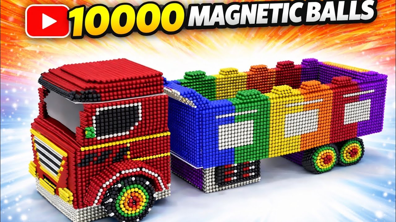 Building a TRUCK with 10,000 Magnetic Balls! 🚚😱