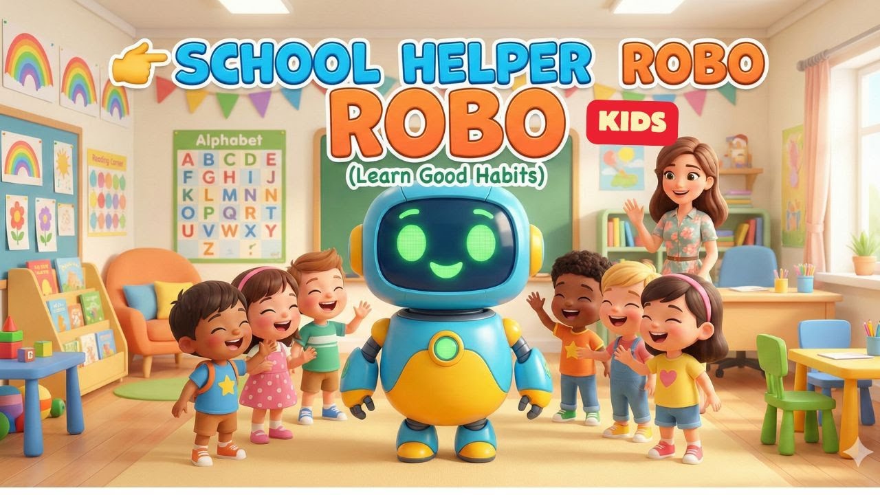 School Helper Robo 🏫🤖 | Learn Good Habits at School | Kids Cartoon | Little Europe Kids