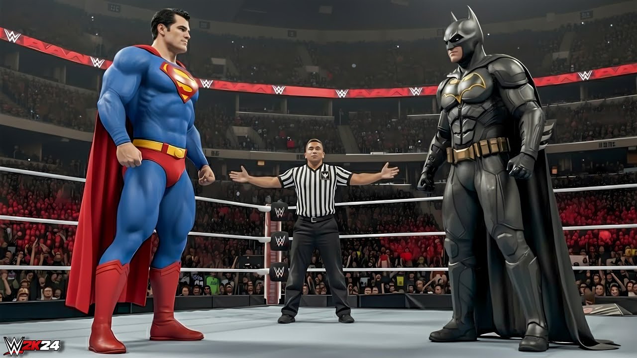 WWE 2K24 — СУПЕРМЕН ПРОТИВ БЭТМЕНА | Геймплей PS5