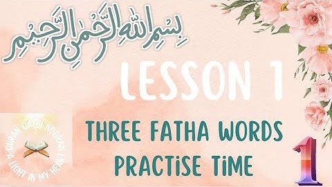 lesson 1 Action words (verbs)3 fataha practise video 1