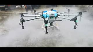 Aee Eight-Rotor Agricultural Plant Protection Dronecentrifugal Nozzle Test