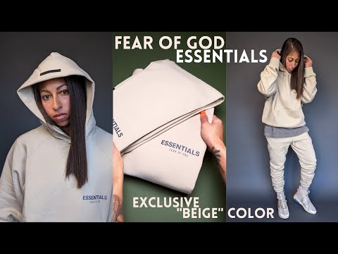 NEW Exclusive Fear of God Essentials Beige Unboxing + Sizing | Essentials Drop NEXT WEEK!