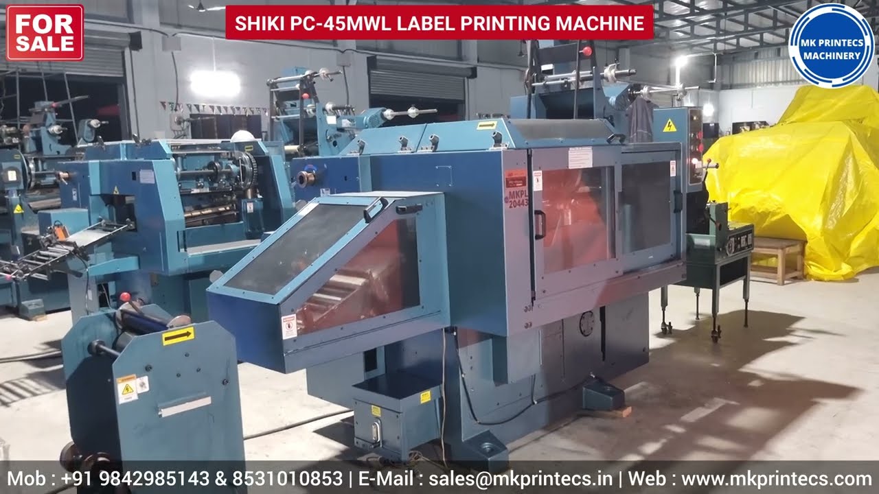 SHIKI PC 45MWL - FOR SALE ! ! ! FLATBED LABEL PRINTING MACHINE FROM KAMATCHI MACHINERY 07200729855